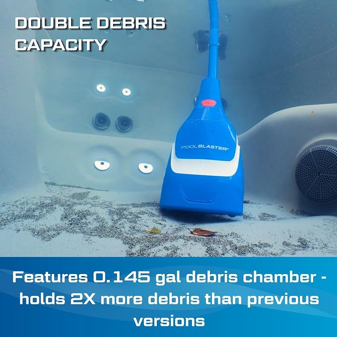 NEW 2026 Pool Blaster Aqua Broom Recharge G2 - Cordless Spa & Hot Tub Vacuum, Integrated One-Piece Design, Double Debris Capacity, Rechargeable Lithium-Ion, 40 Min Runtime