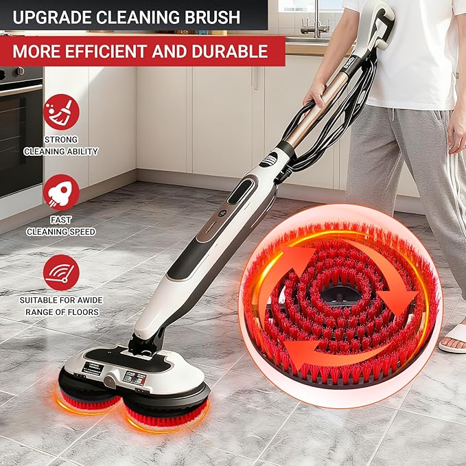 2PC S7001 Enhanced Replacement Brush Heads for Shark S8201/S7000 Series, for Deeper Cleaning of Hard Floors with Shark Steam Mops (Red)