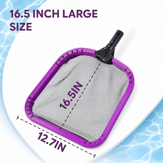 Professional Pool Skimmer Net Pool fine Nets-Cleaning With W/Alu Frame And Fine Nylon Flat Mesh,Pool Leaf Net,Skimmer Net For Fast Debris Cleaning, Pool Net For All Pools And Pond (YLS113)