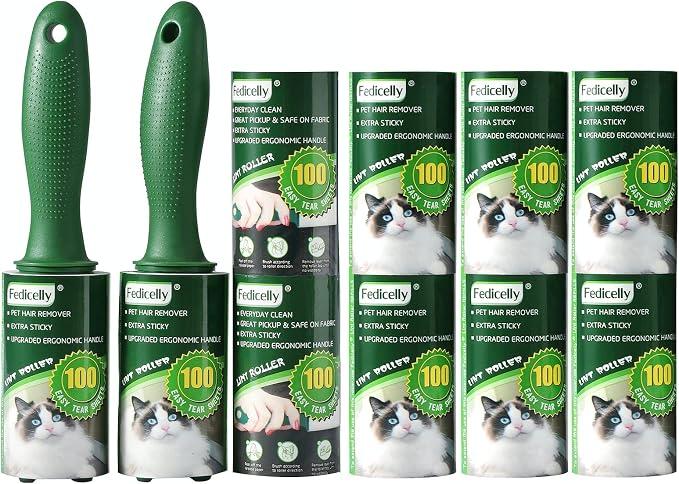Fedicelly Extra Sticky Lint Rollers Pet Hair Remover for Laundry Clothes Furniture Carpet