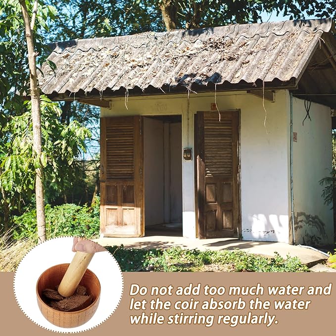 LEIFIDE Composting Toilet Coconut Coir Disks Coir Soil Disc for Organic Composting Toilet Indoor Outdoor Use, 3.14 x 0.5 Inches