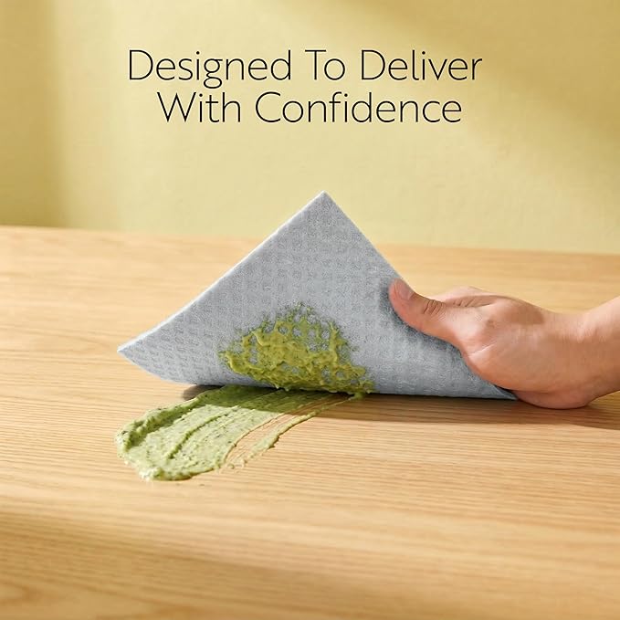 Restaurantware Swedish Dishcloths Pack of 200 Cellulose Reusable Absorbent Gray Kitchen Towels, Washable Quick-Dry Dish Towels, Sustainable Gray Cleaning Cloths Super-Absorbent Biodegradable Odorless