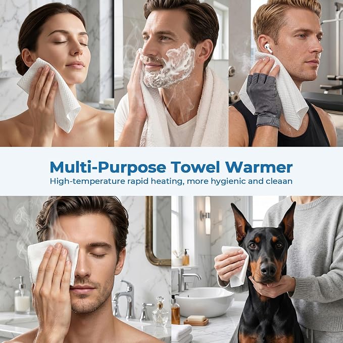 180 Pcs Compressed Face Towel Refills (9 Tubes) for Hot Towel Dispenser, Disposable Bamboo Refill Pucks for Smart Hot Face Towel Heater Machine, Daily Skincare Bathroom Spa