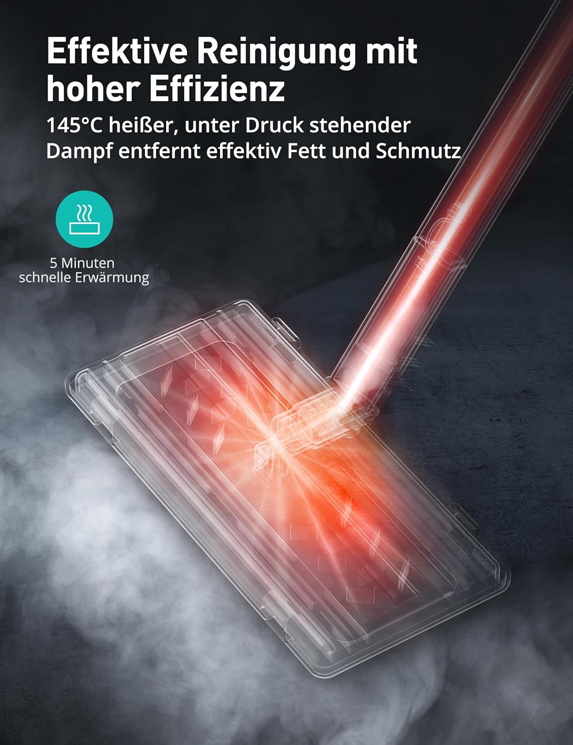 Steamer for Cleaning, Aspiron Multipurpose Portable Canister Steamer with 21 Accessories, Chemical-free, Steam Cleaner Carpet and Upholstery Floors Car Kitchen Tiles, 1.5L Capacity