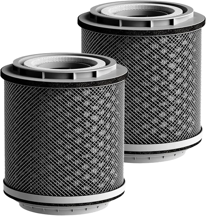 Genuine Replacement HEPA Filter for C1 Air Purifier and Humidifier Combo,99.97% Particle Filtration HEPA Filter with High-Efficiency Activated Carbon for Pets Odors,Smoke,Pollen,Dust(2 Pack)