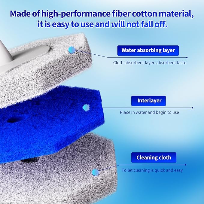 Disposable Toilet Brush,Toilet Bowl Cleaner,Wall Mounted Toilet Bowl Brush with 36 Refills for Deep Toilet Cleaning,Toilet Brush and Holder Set for Hygienic Bathroom Maintenance(White)