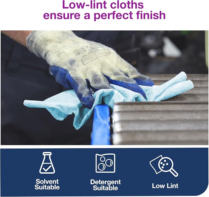 Tork Low-Lint Cleaning Cloth Blue, Centerfeed Box, 4 x 240 Cloths, 192483