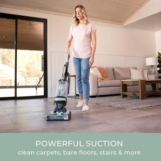 Kenmore DU1275 Bagless Upright Vacuum Lightweight Carpet Cleaner with 4 Height Adjustment, Hair Eliminator brushroll, Pet HandiMate & 2 Cleaning Tools, Light Green
