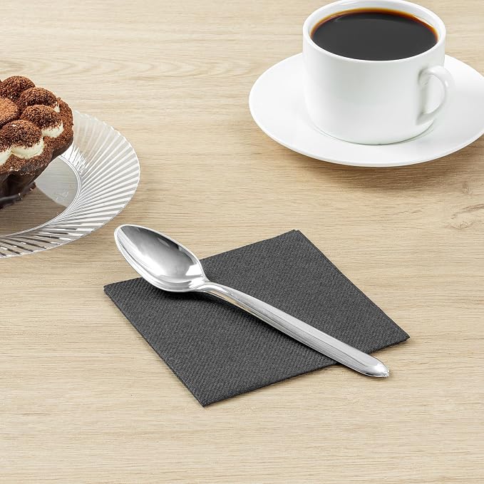 Restaurantware Moderna 7.3 Inch Disposable Spoons 250 Recyclable Appetizer Spoons - Crack-Resistant For All Types Of Meals Silver Plastic Spoons
