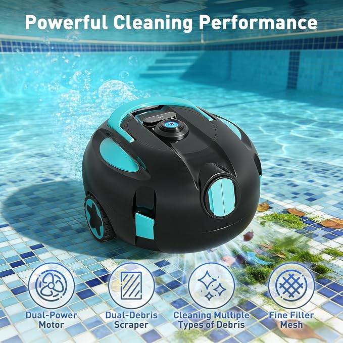 Robotic Pool Cleaner, Automatic Pool Vacuum Robot (WheelDrive) | Pool Cleaning