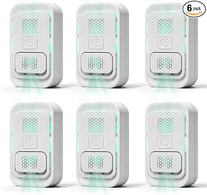 Plug in Air Purifiers for Home - High-Density Ionic Air Purifiers for Bedroom, Bathroom, Kitchen - Negative Ion Generator Odor Eliminator for Pets, Smoke, Dust, Smell - No Filter, White (6-Pack)
