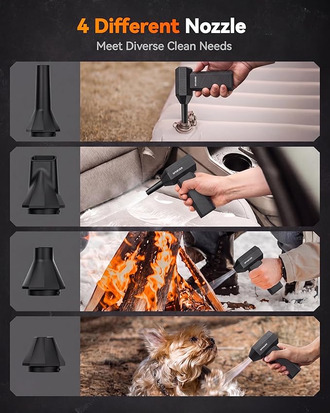 Electric Compressed Air Duster Air Blower Cordless Air Duster | 110000RPM Super Power, Type-C rechargeable, perfect for computer, keyboard, car, camera and gap dust cleaning