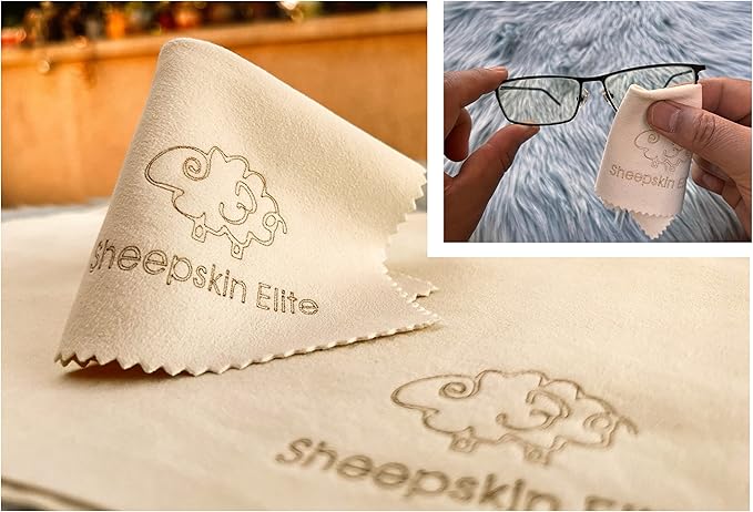 Natural Chamois Leather Eyeglass Cleaning Cloth Camera Lens Cleaning Cloths Screen Cleaning Cloth Glasses Cleaning Cloth Tablets Chamois Cleaning Cloths for Eyeglasses (3 Packs, 2 Large, 1 Small)