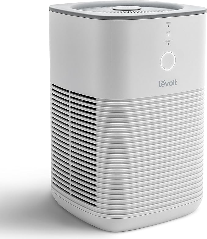 LEVOIT Air Purifiers for Bedroom Home Dorm, AHAM VERIFIDE, Freshens Small Room with Aroma Pad, For Smoke, Pollen, Pet Dander, Odor, Dust, Office, Desktop, 1 Pack, White
