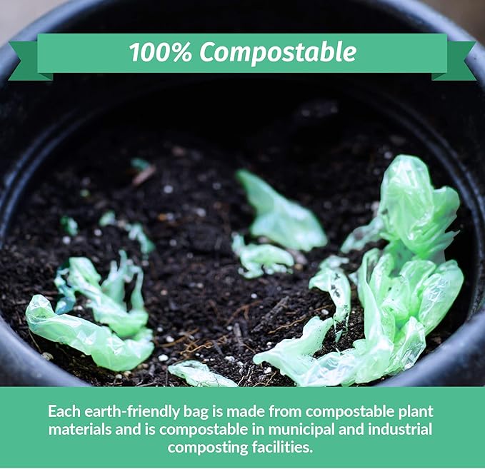Reli. Compostable 13 Gallon Trash Bags | 150 Count Bulk | ASTM D6400 | Green | Eco-Friendly | For Compost