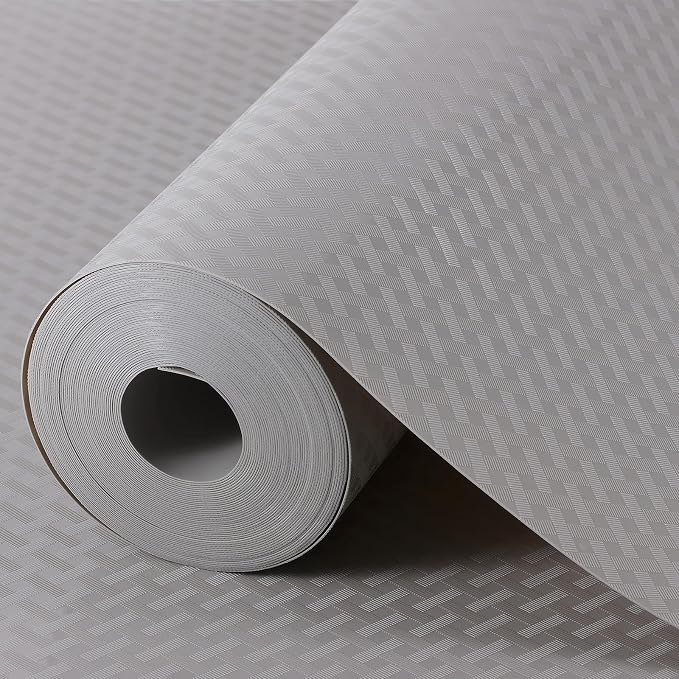 Light Gray Shelf Liners for Kitchen Cabinets Refrigerator Liners Waterproof & Oil-Proof Kitchen Cupboard Liner Drawer Mats EVA Material Non Adhesive Fridge Liner for Shelves 17.5 x 157.4 Inches