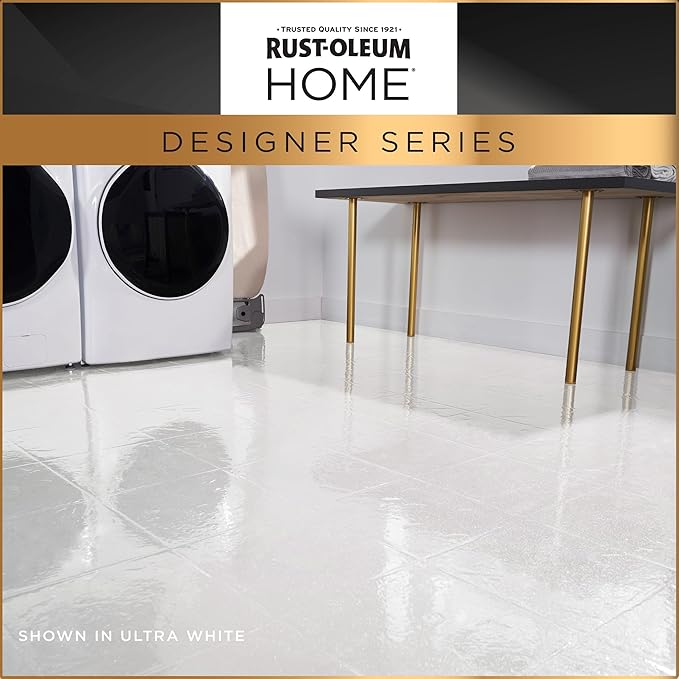Rust-Oleum 391503 Home Designer Series Floor Coating Kit, High Gloss White