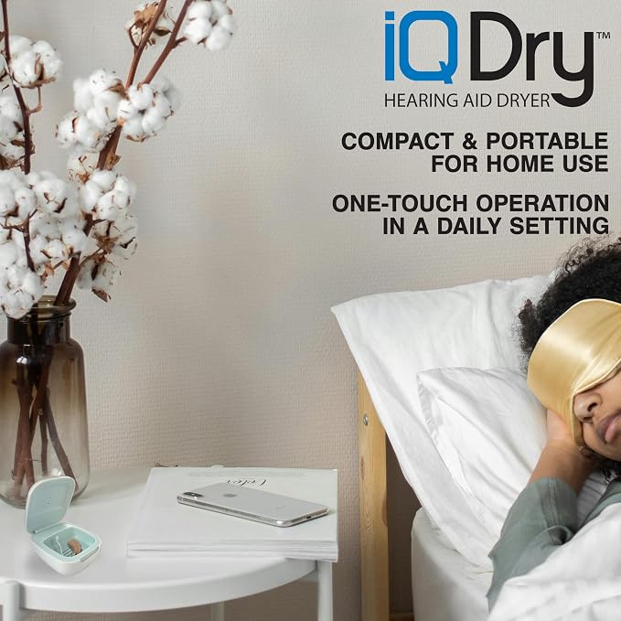 iQDry by Dry & Store | Fastest Hearing Aid Dryer & Dehumidifier | 15-Minute Rapid Dehumidification | Removes Moisture from Hearing Aids, AirPods, Earbuds, and Amplifiers