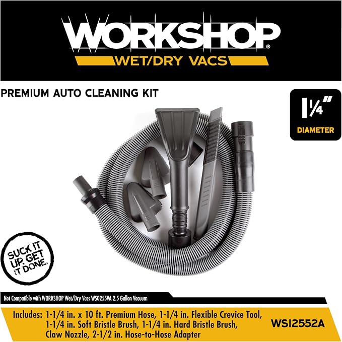 WORKSHOP Wet/Dry Vacs WS12552A 1-1/4-in. Auto Detailing Vac Attachment Kit