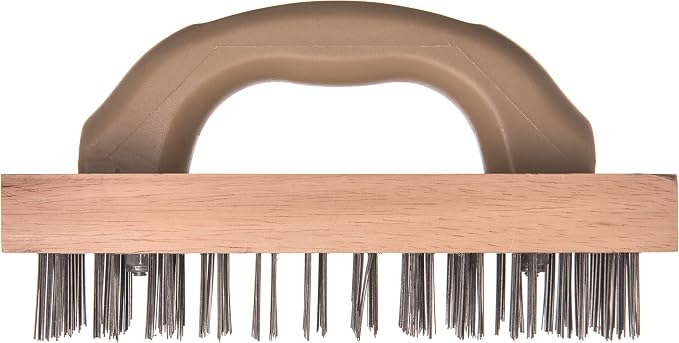 Carlisle FoodService Products 4067600 Ergonomic Steel Butcher Block Scratch Brush, 9-3/8” 1EA (Pack of 12)
