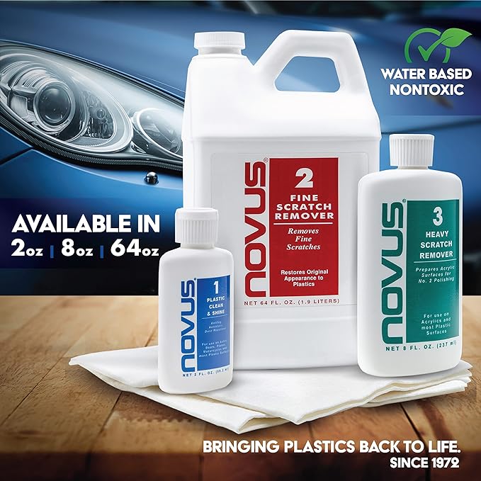 Novus 7072 | Fine Scratch Remover #2 | 64 Ounce Bottle