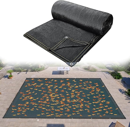 20 x 40FT Pool Leaf Net Cover -Leaf Net for Inground and Above Ground Rectangle Swimming Pools with Grommets Mesh Pool Cover