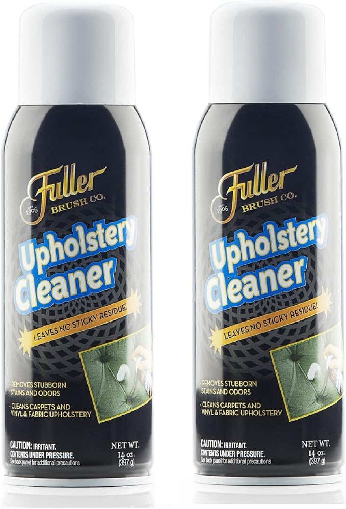 Fuller Brush Upholstery Cleaner – Foaming Multi-Surface Spray for Fabric, Carpet, Vinyl & Car Seats – Removes Stains & Odors Without Residue – Restores & Refreshes – 22 oz (Pack of 2)