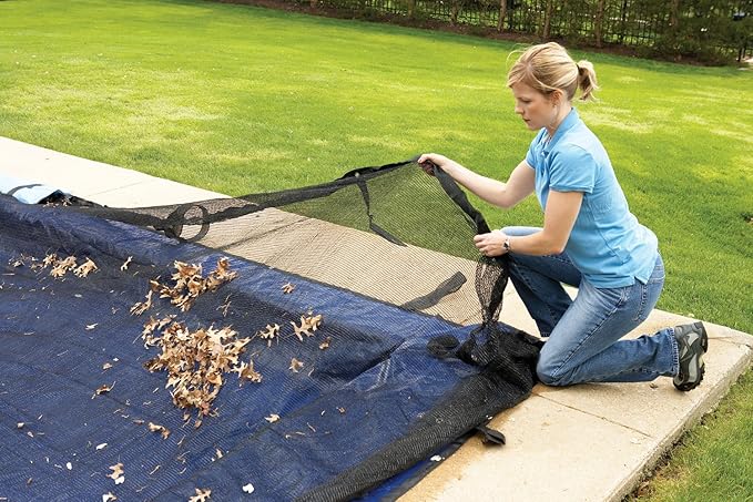 Blue Wave 12-ft x 20-ft Rectangular Leaf Net In Ground Pool Cover