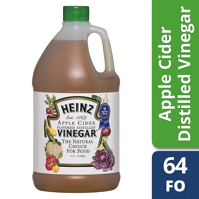 Heinz Distilled Apple Cider Vinegar, 5% Acidity, Great for Marinades, Pickling, and Salads, 1 Gallon Jug (Pack of 1)
