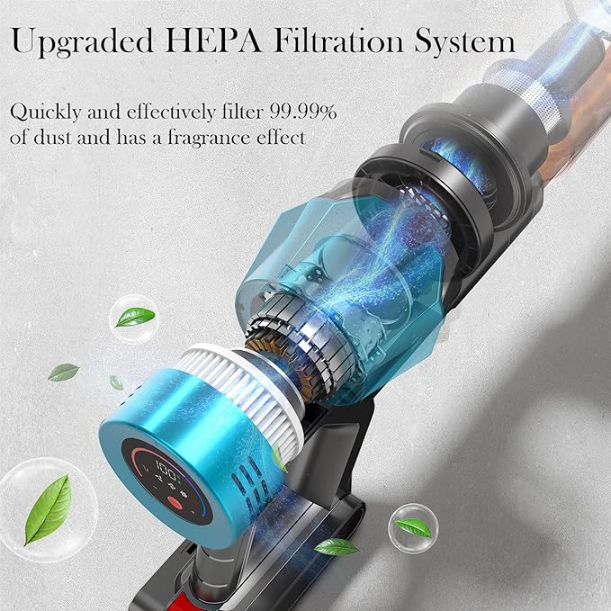 Cordless Vacuum Cleaner, Handheld Vacuum Cordless Rechargeable, Stick Vacuum Cordless for Hardwood Floors, Vacuum Cleaner Pet Hair, Upright Vacuum Cleaners, 600W 50Kpa, Portable Vacuum for Home