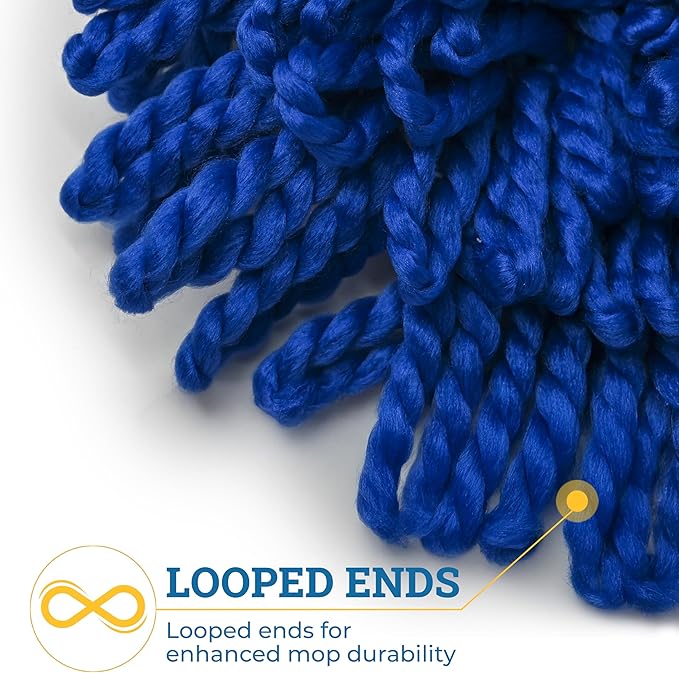 Kleen Handler 24 inch Microfiber Dust Mop | Medium Washable Commercial Mop Head Replacement, Pack of 12