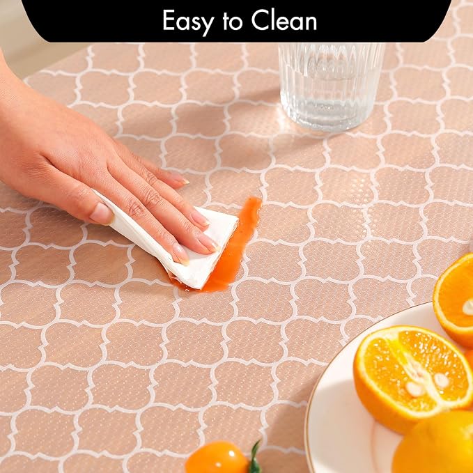 Cooyes Shelf and Drawer Liners for Kitchen Cabinets, Non Adhesive Cabinet Liner, EVA Waterproof Durable Non-Slip Drawer Mats for Shelves, Fridge, Storage, Kitchen Cupboards – Modern Pattern
