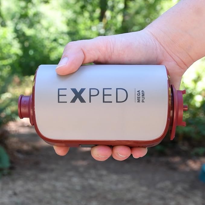 Exped Mega Pump - High Power Portable Electric Air for Inflating and Deflating Camping Pad, Rechargeable Battery USB-C Port