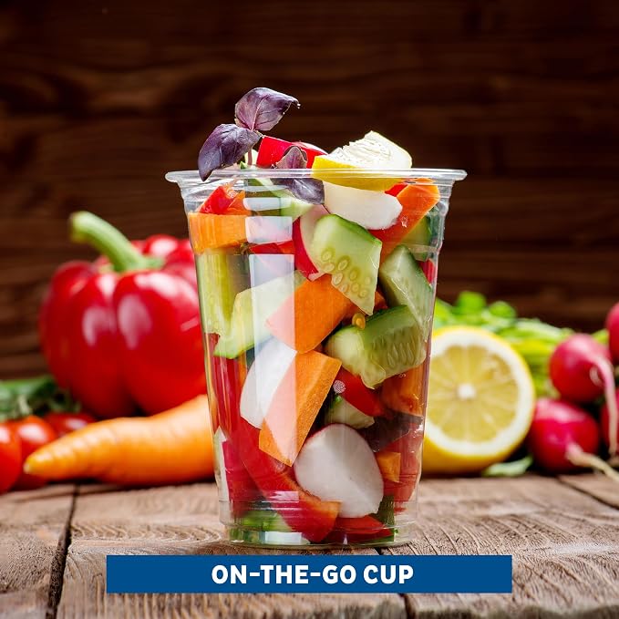 Freshware Clear, Heavy-Duty 16 oz Disposable Plastic Cups, BPA Free (100 Pieces)