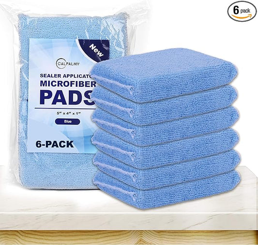 Professional Microfiber Sealer Applicator Pad – The Perfect Tool to Apply Sealer to All Natural Stone and Tile Like Marble, Granite, Concrete & Slate (Blue)