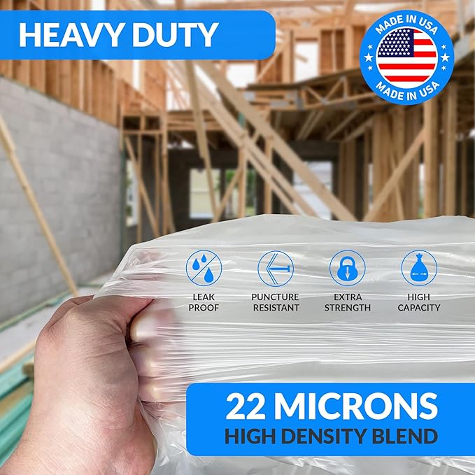 Reli. Premium 40 to 45 Gallon Trash Bags Heavy Duty | 150 Trash Bags with Ties | Super Sizeable, Clear, Serious Garbage Cleanup