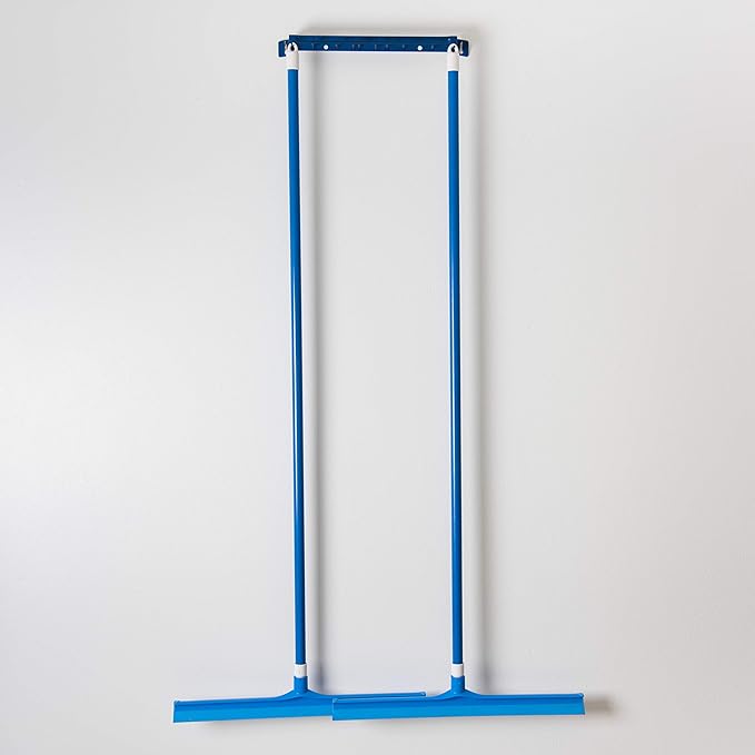SPARTA 3656714 Plastic Floor Squeegee, Shower Squeegee, Heavy Duty Squeegee With Rubber Blade For Windows, Glass, Shower Doors, Floors, Windshields, 20 Inches, Blue