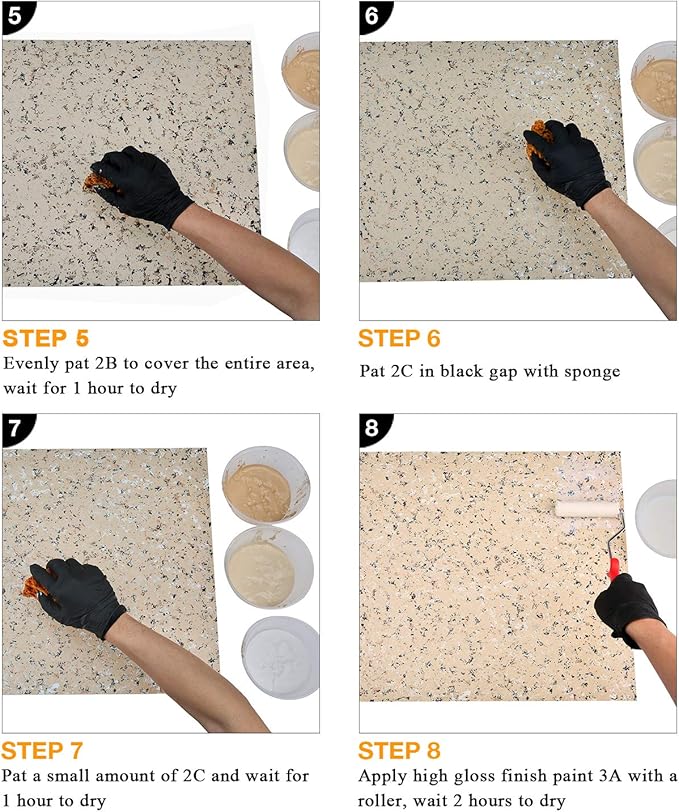 GLAINTE Granite Countertop Paint Kit - Sand Counter Top Refinishing Kit for Kitchen Bathroom