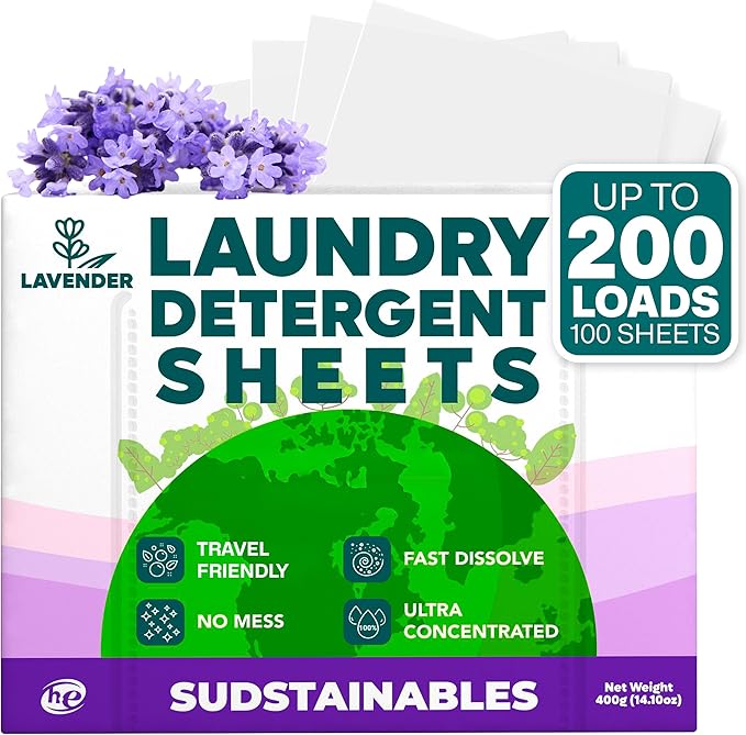 Fresh Linen, Lemon, and Lavender bundle 100 Sheet Laundry Detergent Sheets