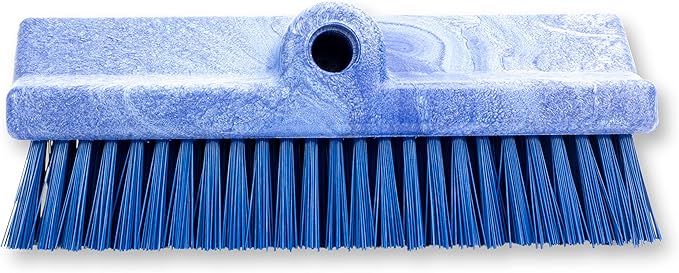 SPARTA 40423EC14 Plastic Floor Scrub Brush, Wall Brush, Equipment Brush With Nonabsorbent Bristles For Industrial Kitchens, Hospitals, Commercial Cleaning, 10 Inches, Blue
