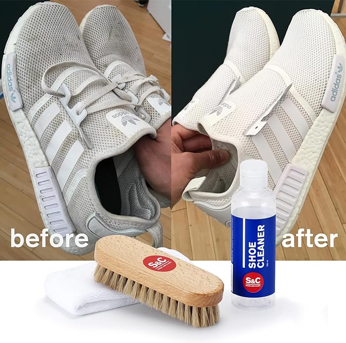 Stone and Clark Ultimate Shoe Care Kit for Sneakers and Leather Boots - Cleaning and Conditioning Combo.