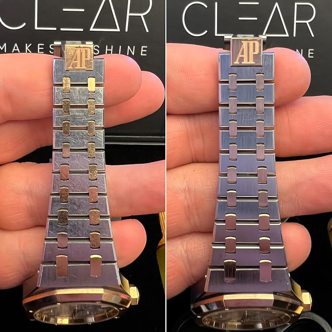Nano Clear Watch Cleaner & Scratch Remover 2.1. Watch Cleaner Solution, 2 Oz. Watch Renewal. Watch Polish, Microfiber Cloth, Matte Sponge, Cleaning Brush – Watch Cleaning Kit & Repair Kit Accessories