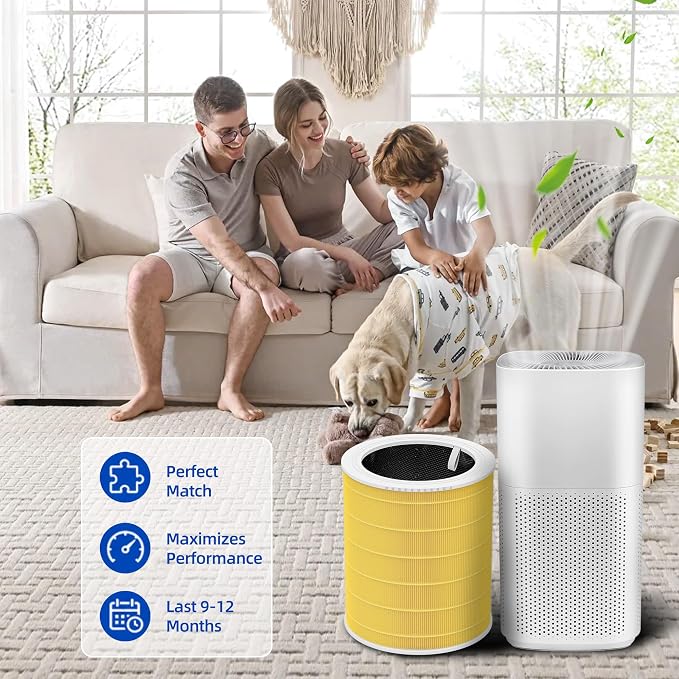 Core 600s-P Air Purifier Pet Allergy Replacement Filter Compatible with LEVOIT Core 600S Air Purifier, 3-in-1 Filtration Filter and Activated Carbon 600S/P Filters, Core 600S-RF-PA, 2 Pack