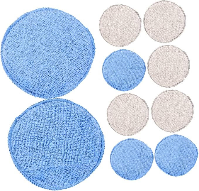 GLEAVI 30pcs Car Detailing Squeegee Wax Applicator Pad Soft Sponge Pads for Car Wash Tire Dressing
