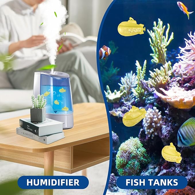 AMI PARTS Universal Humidifier Tank Cleaner Humidifier Cleaner Float Submarine for Warm&Cool Most Humidifiers and Fish Tank, Purifie Water, Soften Hard Water, Prevents Hard Water Build-Up