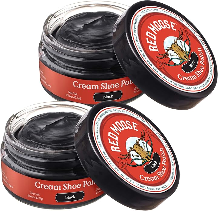 RED MOOSE Boots and Shoe Cream - Shoe Polish Kit for Leather - Shoes Shine - Made in the USA