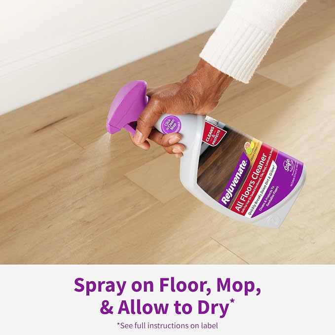 Rejuvenate All Floors Cleaner Refill, Breaks Down Dirt and Grime, Cleans and Protects Floors Throughout Your Home, Including Sealed Hardwood, Tile, Vinyl, Laminate and More, 1 Gallon