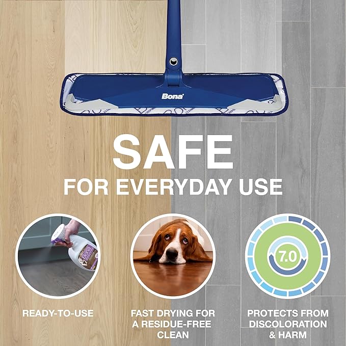 Bona Pet System Bundle for Dogs - Includes Premium Pet Microfiber Mop for Multi-Surface Floors + Bona Pet System Microfiber Sweeping Pad + Floor Cleaner, Dog Formulation 32 fl oz