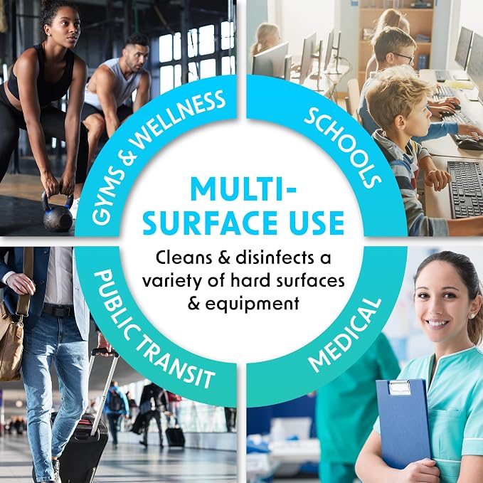Wipex Disinfecting Wipes for Workout Equipment - EPA Registered Antibacterial Wipes for Commercial Gym, Studios and Fitness Surfaces - Commercial Refill Rolls for Dispensers, 800 Count, Pack of 2