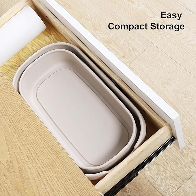 Eyliden Twist Mop and Collapsible Bucket Combo, Easy Wringing Mop with 2 Reusable Heads, Portable Handy Bucket for Cleaning, Camping, Tailgating and More